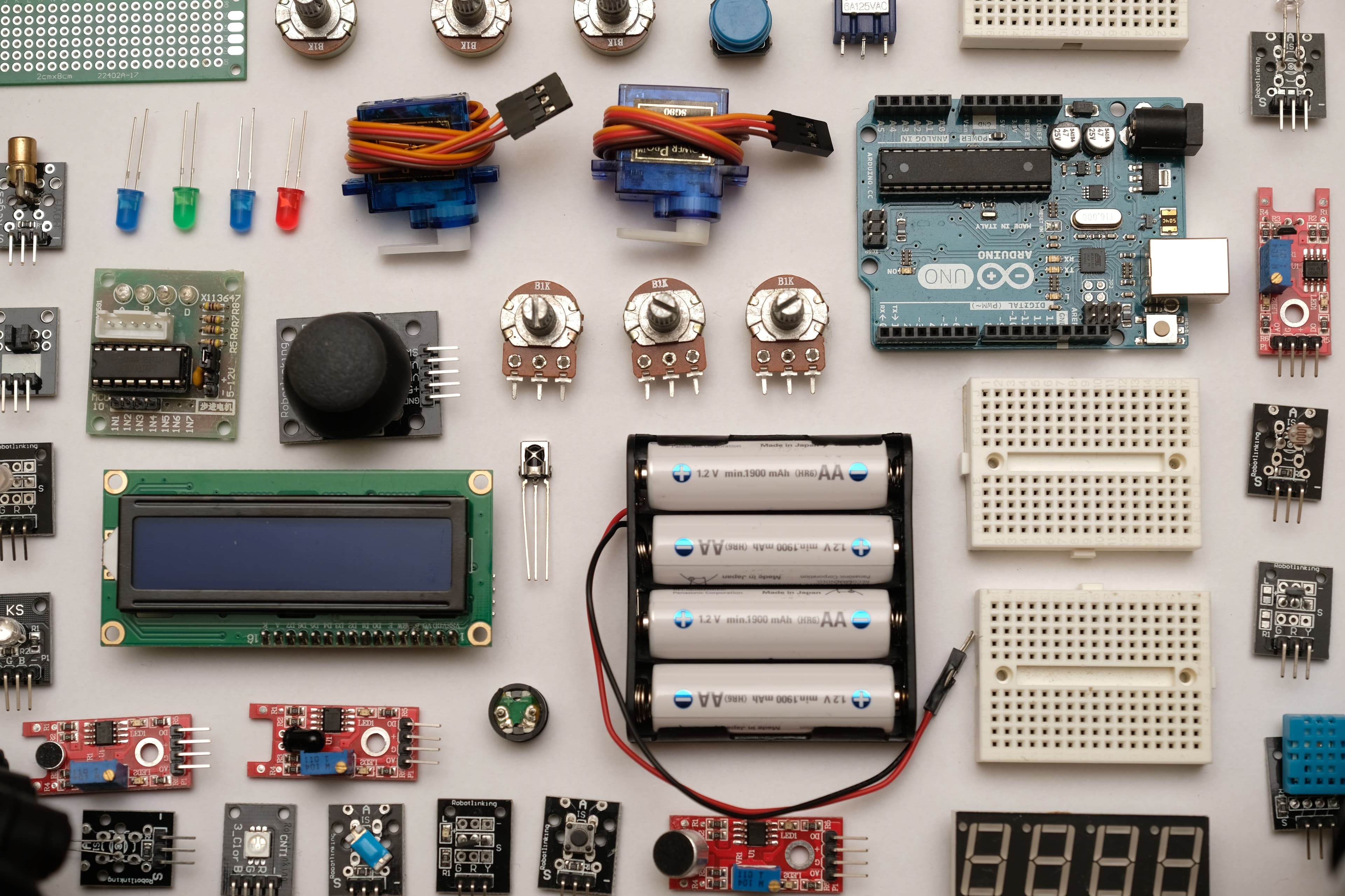 Flat lay photography of circuit board.